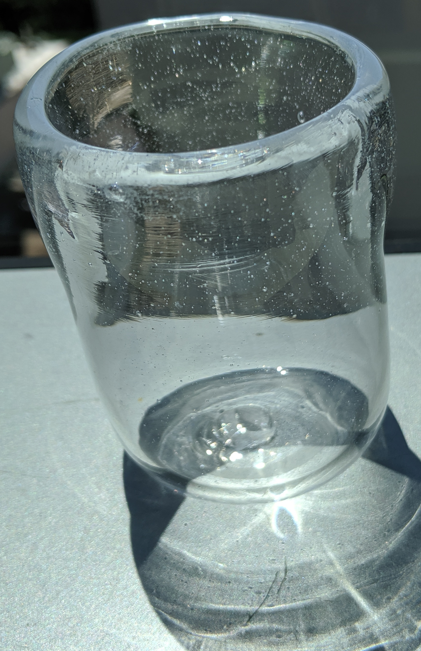 small glass in the sun