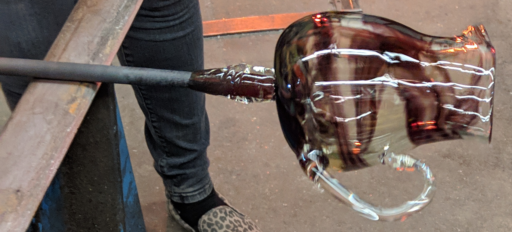 Sari's pitcher after the handle was applied