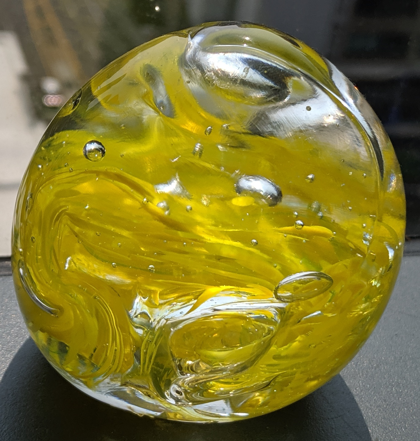 yellow paperweight